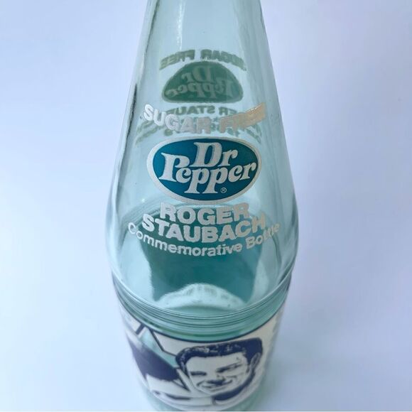 1970’s Sugar Free DrPepper Roger Staubach Dallas Cowboys Commemorative Bottle - Picture 11 of 16